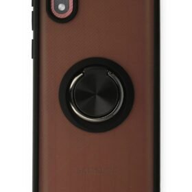 Samsung Galaxy A01 Core Kılıf Montreal Yüzüklü Silikon Kapak - Siyah-(5796)