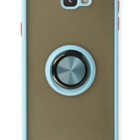 Samsung Galaxy J7 Prime Kılıf Montreal Yüzüklü Silikon Kapak - Buz Mavi-(5796)