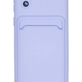 Samsung Galaxy A01 Core Kılıf Kelvin Kartvizitli Silikon - Lila-(5796)