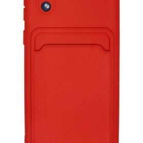 Samsung Galaxy A01 Core Kılıf Kelvin Kartvizitli Silikon - Kırmızı-(5796)