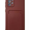 Samsung Galaxy A72 Kılıf Kelvin Kartvizitli Silikon - Bordo-(5796)