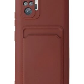 Xiaomi Redmi Note 10 Pro Kılıf Kelvin Kartvizitli Silikon - Bordo-(5796)