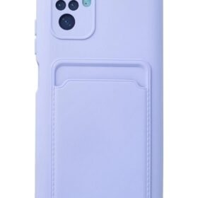 Xiaomi Redmi Note 10S Kılıf Kelvin Kartvizitli Silikon - Lila-(5796)
