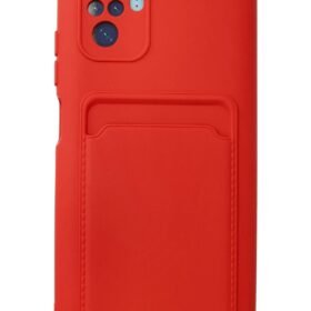 Xiaomi Redmi Note 10S Kılıf Kelvin Kartvizitli Silikon - Kırmızı-(5796)