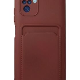 Xiaomi Redmi Note 10S Kılıf Kelvin Kartvizitli Silikon - Bordo-(5796)