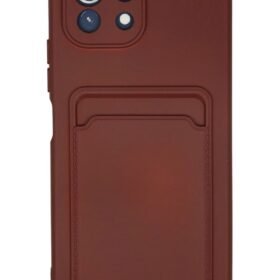 Xiaomi Mi 11 Kılıf Kelvin Kartvizitli Silikon - Bordo-(5796)