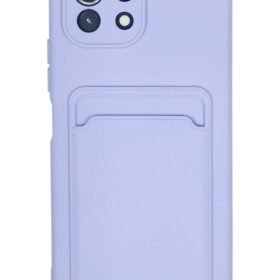 Xiaomi Mİ 11 Lite Kılıf Kelvin Kartvizitli Silikon - Lila-(5796)