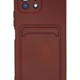 Xiaomi Mİ 11 Lite Kılıf Kelvin Kartvizitli Silikon - Bordo-(5796)