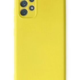 Samsung Galaxy A32 Kılıf Nano içi Kadife Silikon - Sarı-(5796)