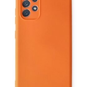 Samsung Galaxy A32 Kılıf Nano içi Kadife Silikon - Turuncu-(5796)