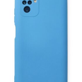 Xiaomi Redmi Note 10 Kılıf Nano içi Kadife Silikon - Mavi-(5796)