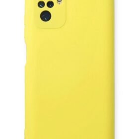 Xiaomi Redmi Note 10 Kılıf Nano içi Kadife Silikon - Sarı-(5796)