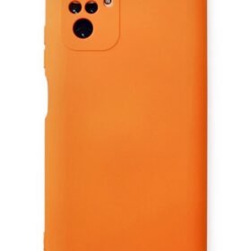 Xiaomi Redmi Note 10 Kılıf Nano içi Kadife Silikon - Turuncu-(5796)