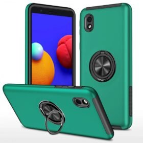 Samsung Galaxy A01 Core Kılıf Elit Yüzüklü Kapak - Yeşil-(5796)