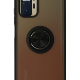 Xiaomi Redmi Note 10 Kılıf Montreal Yüzüklü Silikon Kapak - Siyah-(5796)