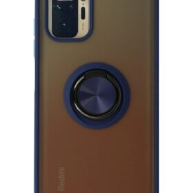 Xiaomi Redmi Note 10 Kılıf Montreal Yüzüklü Silikon Kapak - Lacivert-(5796)