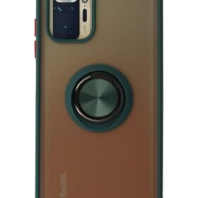 Xiaomi Redmi Note 10 Kılıf Montreal Yüzüklü Silikon Kapak - Yeşil-(5796)