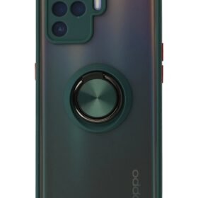 Oppo Reno 5 Lite Kılıf Montreal Yüzüklü Silikon Kapak - Yeşil-(5796)