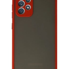 Samsung Galaxy A72 Kılıf Montreal Silikon Kapak - Kırmızı-(5796)