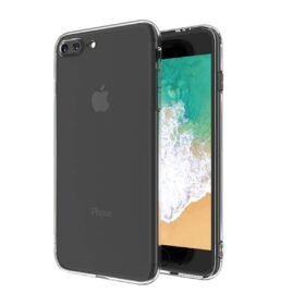 iPhone 8 Plus Kılıf Deluxe 2mm Şeffaf Silikon-(5796)