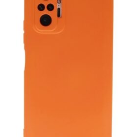 Xiaomi Redmi Note 10 Pro Kılıf Nano içi Kadife Silikon - Turuncu-(5796)