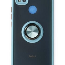 Xiaomi Redmi 9C Kılıf Montreal Yüzüklü Silikon Kapak - Buz Mavi-(5796)