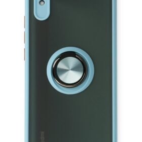Xiaomi Redmi 9A Kılıf Montreal Yüzüklü Silikon Kapak - Buz Mavi-(5796)