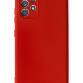 Samsung Galaxy A32 Kılıf Nano içi Kadife Silikon - Kırmızı-(5796)