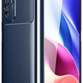 Xiaomi Poco F3 Kılıf Auto Focus Karbon Kapak - Lacivert-(5796)