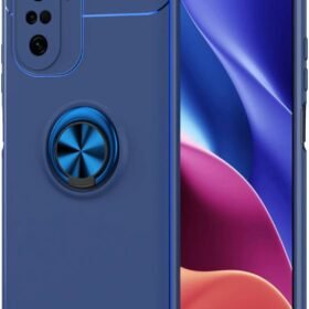 Xiaomi Poco F3 Kılıf Range Yüzüklü Silikon - Mavi-(5796)