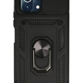 Xiaomi Mİ 11 Lite Kılıf Pars Lens Yüzüklü Silikon - Siyah-(5796)