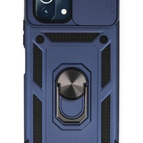 Xiaomi Mİ 11 Lite Kılıf Pars Lens Yüzüklü Silikon - Lacivert-(5796)