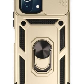 Xiaomi Mİ 11 Lite Kılıf Pars Lens Yüzüklü Silikon - Gold-(5796)