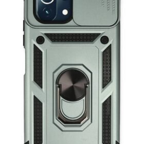 Xiaomi Mİ 11 Lite Kılıf Pars Lens Yüzüklü Silikon - Yeşil-(5796)