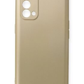Oppo Reno 5 Pro Kılıf First Silikon - Gold-(5796)