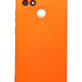 Oppo A15 Kılıf Nano içi Kadife Silikon - Turuncu-(5796)