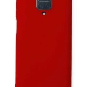 Xiaomi Redmi Note 9 Pro Kılıf Nano içi Kadife Silikon - Kırmızı-(5796)