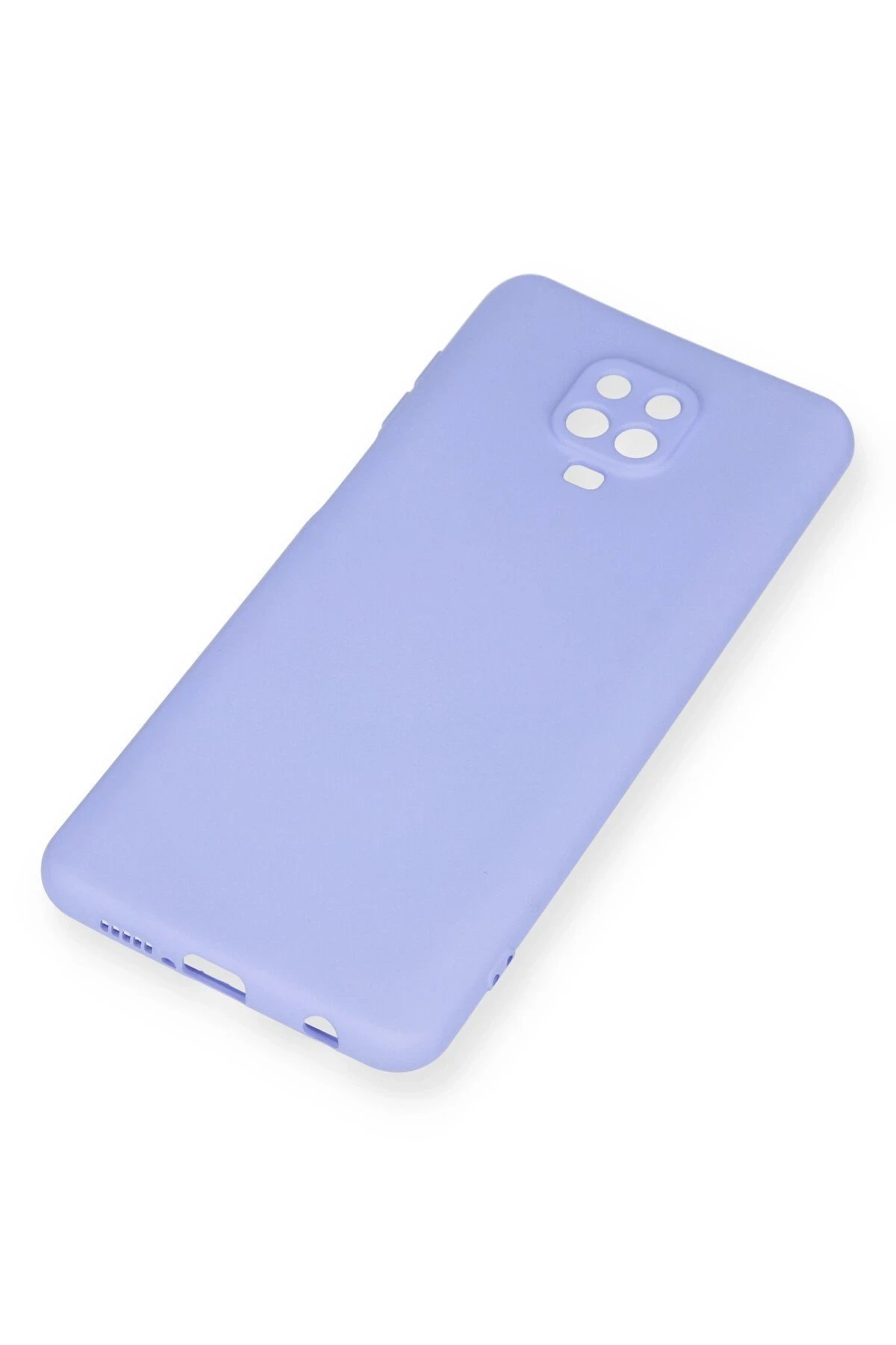 Xiaomi Redmi Note 9 Pro Kılıf Nano içi Kadife Silikon - Lila-(5796) - Görsel 2