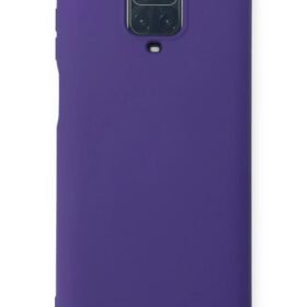 Xiaomi Redmi Note 9 Pro Kılıf Nano içi Kadife Silikon - Mor-(5796)