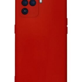 Oppo Reno 5 Lite Kılıf Nano içi Kadife Silikon - Kırmızı-(5796)