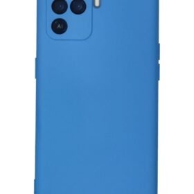 Oppo Reno 5 Lite Kılıf Nano içi Kadife Silikon - Mavi-(5796)