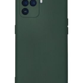 Oppo Reno 5 Lite Kılıf Nano içi Kadife Silikon - Koyu Yeşil-(5796)