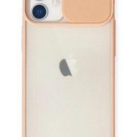 iPhone 11 Kılıf Palm Buzlu Kamera Sürgülü Silikon - Pembe-(5796)