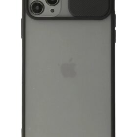 iPhone 11 Pro Kılıf Palm Buzlu Kamera Sürgülü Silikon - Siyah-(5796)