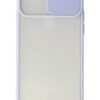 iPhone 6 Kılıf Palm Buzlu Kamera Sürgülü Silikon - Lila-(5796)