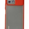 Xiaomi Mİ 11 Lite Kılıf Palm Buzlu Kamera Sürgülü Silikon - Kırmızı-(5796)