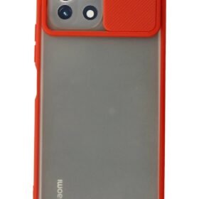 Xiaomi Mİ 11 Lite Kılıf Palm Buzlu Kamera Sürgülü Silikon - Kırmızı-(5796)