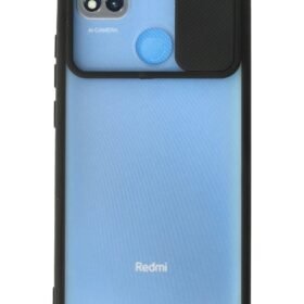 Xiaomi Redmi 9C Kılıf Palm Buzlu Kamera Sürgülü Silikon - Siyah-(5796)