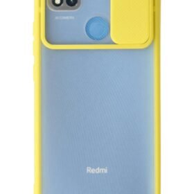 Xiaomi Redmi 9C Kılıf Palm Buzlu Kamera Sürgülü Silikon - Sarı-(5796)