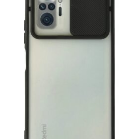 Xiaomi Redmi Note 10 Pro Kılıf Palm Buzlu Kamera Sürgülü Silikon - Siyah-(5796)